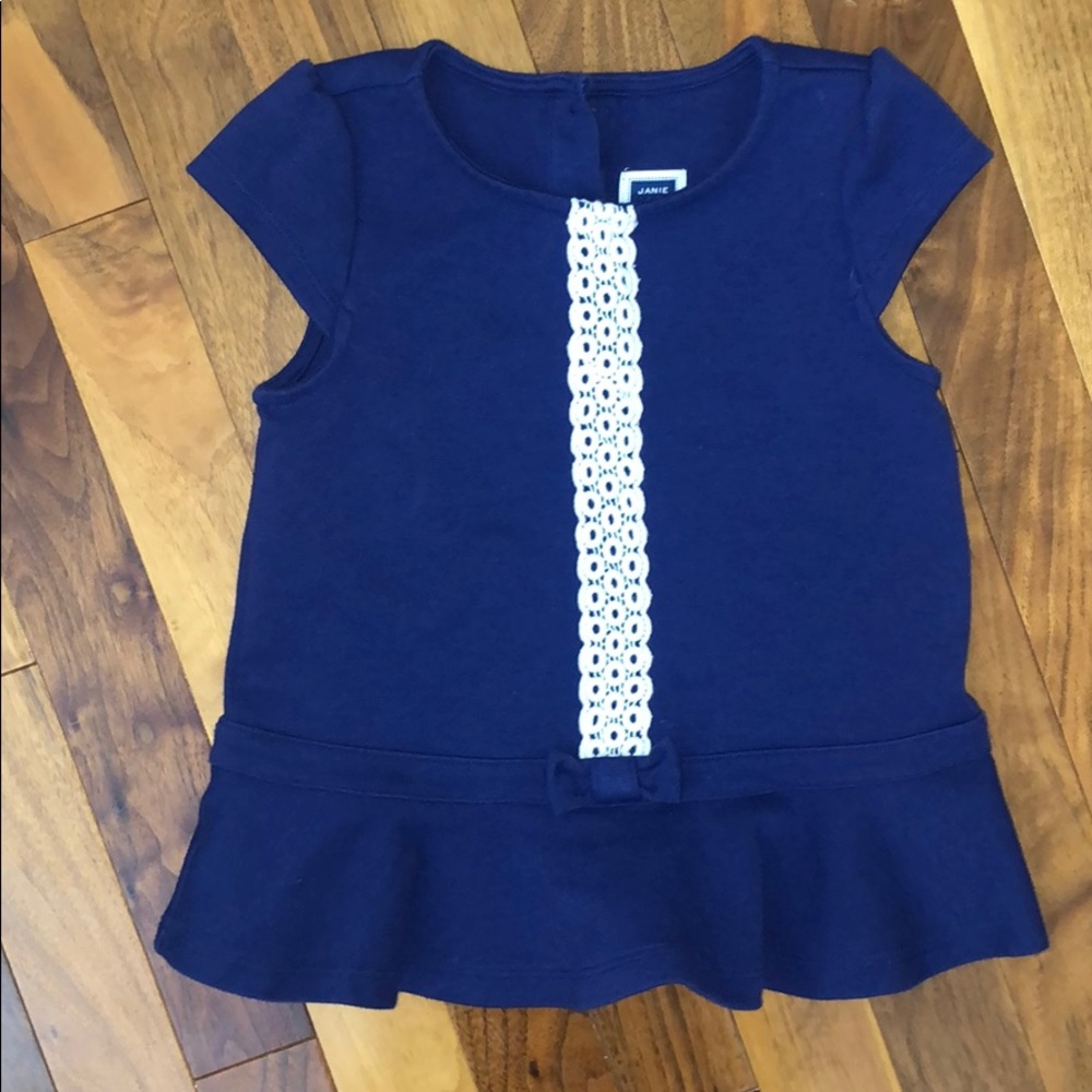 Janie and Jack blue peplum top